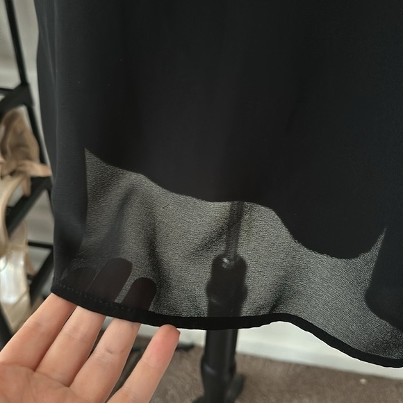 Lulus Black Dress with Cold Shoulder Long Sleeve Detail Size Small - Picture 6 of 8